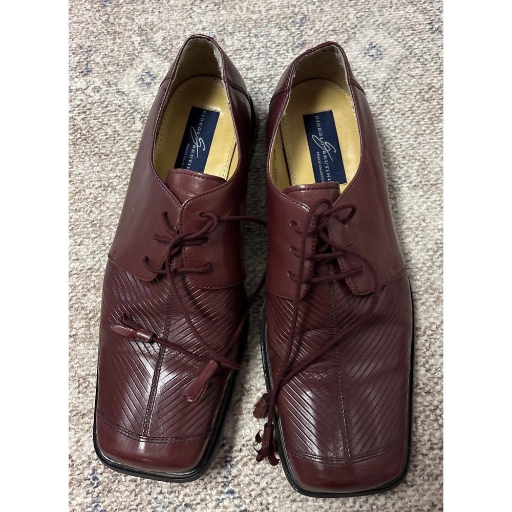 Mens Giorgio Brutini Private Colllection Square Toe Lace Up Dress Shoes 12